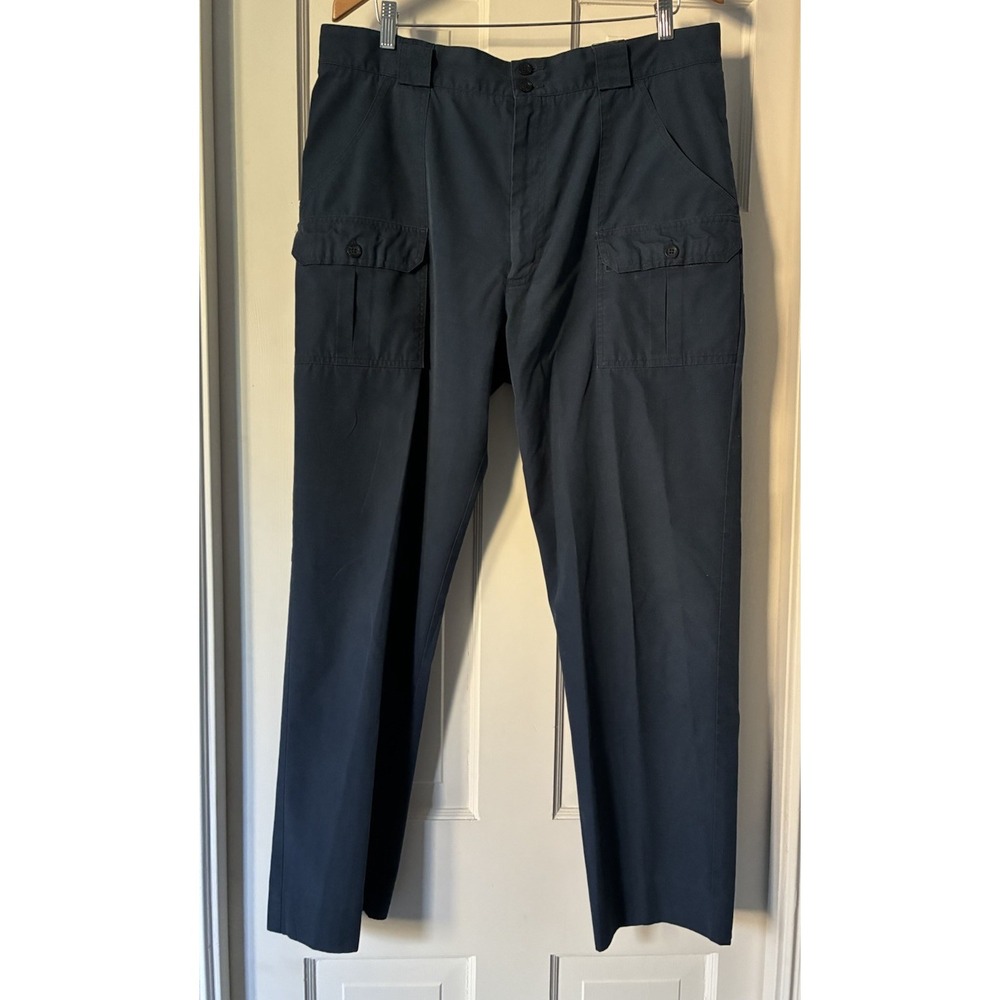 Vintage Tilley Endurables Pants Men 38 x 30 Navy Blue Cargo Utility Straight Y2K